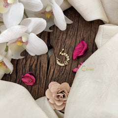 Vriksham Designer Peacock Bridal Naths/Nose pin-Red White & Green-G18733