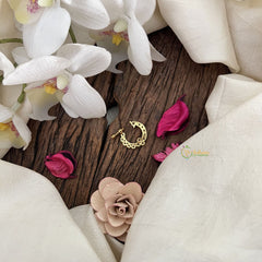 Vriksham Designer Peacock Bridal Naths/Nose pin-Red White & Green-G18733