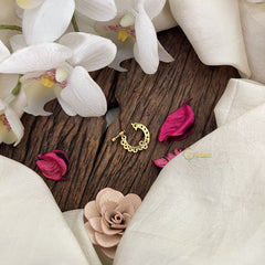 Vriksham Designer Peacock Bridal Naths/Nose pin-Red-G18735