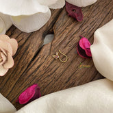 Vriksham Butterfly Shape AD Stone Nath/Nose pin-Red White-G17383