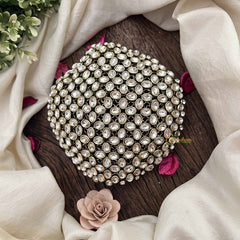 Vriksham Bridal Pear Crystal Design Gold Tone Hair Bun Cage Accessory-H1224