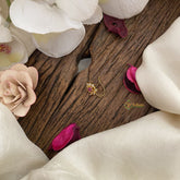 Vriksham Unique AD Stone Nath/Nose pin-White Red-G17353