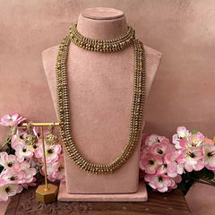 Vriksham Classic Look Gold Plated Traditional South Indian Kasu Mala Bridal Set-G21062