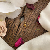 Vriksham Unique AD Stone Nath/Nose pin-Red White-G17380