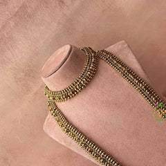 Vriksham Classic Look Gold Plated Traditional South Indian Kasu Mala Bridal Set-G21062