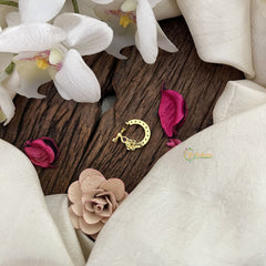 Vriksham Designer Bridal Naths/Nose pin-Red White & Green-G18732