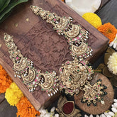 Vriksham Divine Lakshmi Temple Half Moon Style 1 gm Gold Neckpiece-G20299