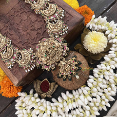 Vriksham Divine Lakshmi Temple Half Moon Style 1 gm Gold Neckpiece-G20299