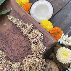 Vriksham Divine Lakshmi Temple Half Moon Style 1 gm Gold Neckpiece-G20299