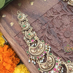 Vriksham Divine Lakshmi Temple Half Moon Style 1 gm Gold Neckpiece-G20299