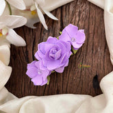 Vriksham Handmade Lavender Rose Hair Clip Flower Accessories-KH1344