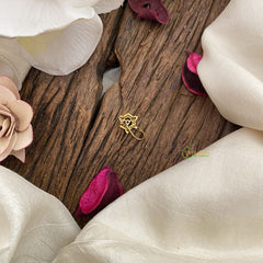 Vriksham Unique Designer AD Stone Nath/Nose pin-Red White & Green-G17401