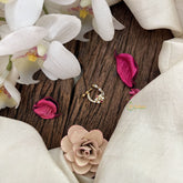 Vriksham Flower Style Naths/Nose pin-Red White-G18724