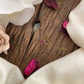 Vriksham Unique Designer AD Stone Nath/Nose pin-Red-G17399