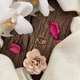 Vriksham Flower Style Naths/Nose pin-Red-G18723