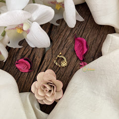 Vriksham Flower Style Naths/Nose pin-Red-G18723