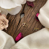 Vriksham Unique Designer AD Stone Nath/Nose pin-Red White-G17400