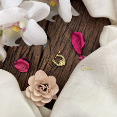 Vriksham Flower Style Naths/Nose pin-Red White & Green-G18725