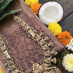 Vriksham Antique Peacock Style 1 gm Gold Long Neckpiece-G20301