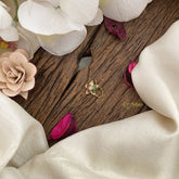 Vriksham Elegant Floral AD Stone Nath/Nose pin-Red White & Green-G17359