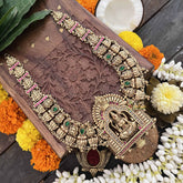 Vriksham Grand Antique Temple Lotus Lakshmi Style 1 gm Gold Long Neckpiece-G20304