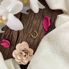 Vriksham Designer Naths/Nose pin-Red White & Green-G18707