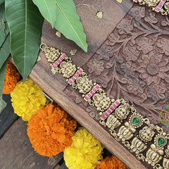 Vriksham Grand Antique Temple Lotus Lakshmi Style 1 gm Gold Long Neckpiece-G20304