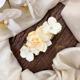 Vriksham Handmade White Rose Hair Clip Flower Accessories-KH1349