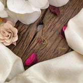 Vriksham Round Shape AD Stone Nath/Nose pin-Red-G17406