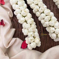 Vriksham Deluxe Triple Strand Artificial Jasmine Braid Extension Flower Accessories-KH1323