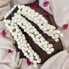 Vriksham Deluxe Triple Strand Artificial Jasmine Braid Extension Flower Accessories-KH1323