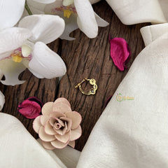 Vriksham Designer Round Naths/Nose pin-White-G18711