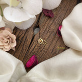 Vriksham Circle Shape AD Stone Nath/Nose pin-White Red-G17347