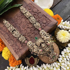 Vriksham Classic Bridal Lakshmi With Lion Style 1 gm Gold Long Neckpiece-G20303