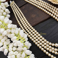 Vriksham Classic Nita Ambani Style Multi Stand 4 Layered Pearls Neckpiece-G21080