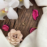 Vriksham Designer Golden Naths/Nose pin-Red White-G18630