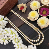 Vriksham Classic Nita Ambani Style Multi Stand 2 Layered Pearls Neckpiece-G21082