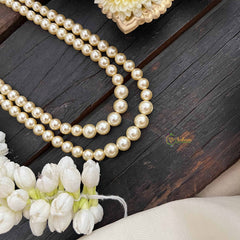 Vriksham Classic Nita Ambani Style Multi Stand 2 Layered Pearls Neckpiece-G21082