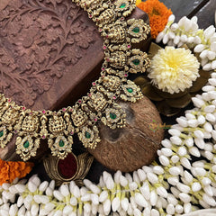 Vriksham Designer Lakshmi 1 gm gold Temple Haram-G20309