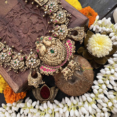 Vriksham Elegant Peacock With Floral Style 1 gm Gold Neckpiece-G20300