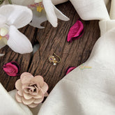 Vriksham Golden Naths/Nose pin-Tear Drop-Red White-Pearl-G18621