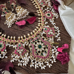 Premium Kundan Jadau Guttapusalu-Rice Pearl-J2400