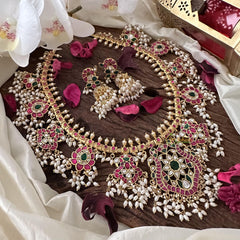 Premium Kundan Jadau Guttapusalu-Rice Pearl-J2400