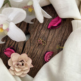 Vriksham Trio Golden Naths/Nose pin-Red-G18631