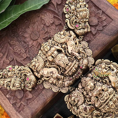 Vriksham Grand Heritage Lion Dual Lakshmi Pendant 1 gm Gold Finish Neckpiece-Gold Leaf-G20322