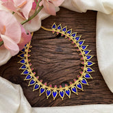 Symbolic Blue Stone Kerala Manga Mala Short Necklace-G13290