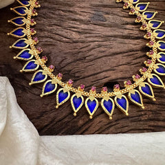 Symbolic Blue Stone Kerala Manga Mala Short Necklace-G13290