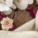 Vriksham Designer AD Stone Nath/Nose pin-Red White-G17418