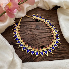 Symbolic Blue Stone Kerala Manga Mala Short Necklace-G13290