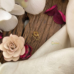 Vriksham Designer AD Stone Nath/Nose pin-Red White-G17418